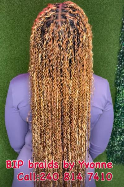 Long blonde luxury braids Maryland